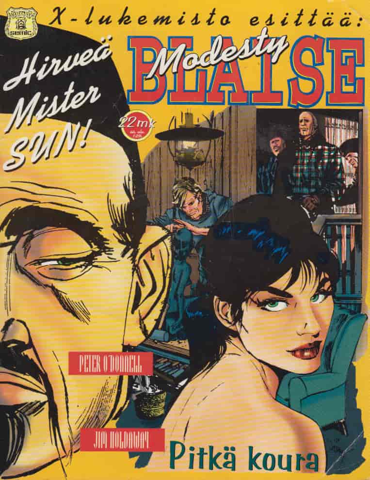 X-lukemisto esittää Modesty Blaise - Hirveä Mister Sun, Pitkä koura - O'Donnell, Holdaway tuotekuva