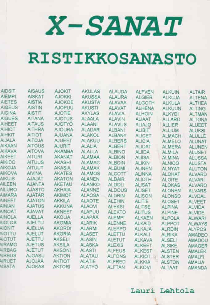 X-sanat Ristikkosanasto - Lehtola Lauri tuotekuva