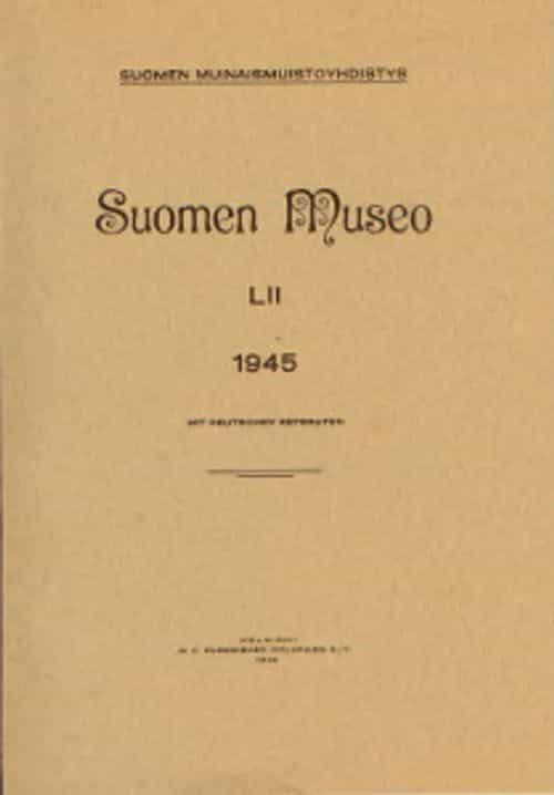 Suomen Museo LII 1945 Mit deutschen referaten