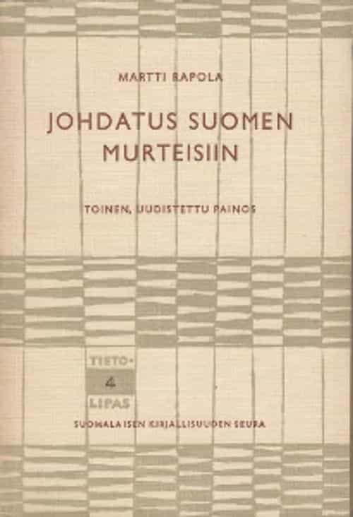 Tietolipas 4 - Johdatus suomen murteisiin