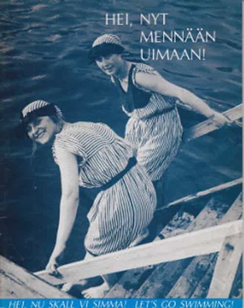 Hei, nyt mennään uimaan! Hej, nu skall vi simma! Let's go swimming!