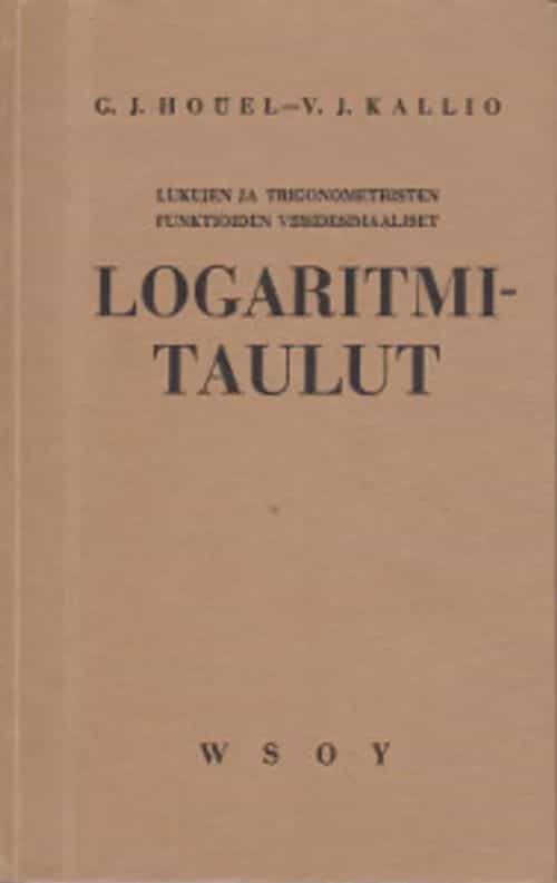 Lukujen ja trigonometristen funktioiden viisidesimaaliset Logaritmitaulut