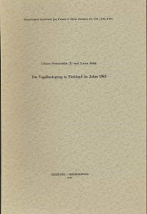 Die vogelberingung in Finnland im Jahre 1965