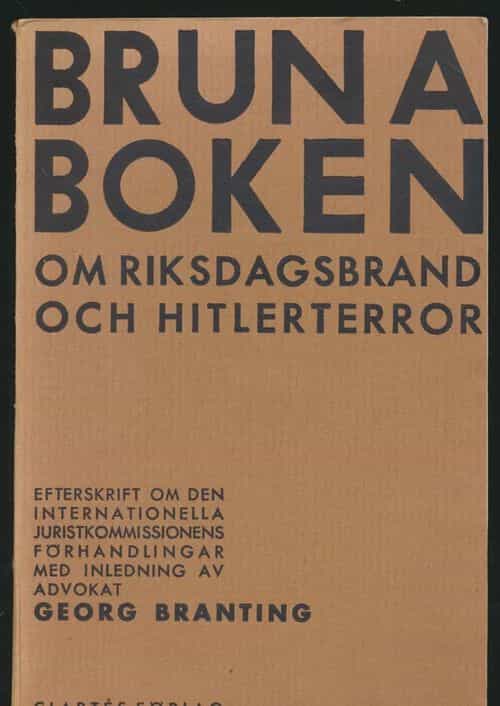 Bruna boken om riksragsbrand och Hitlerterror