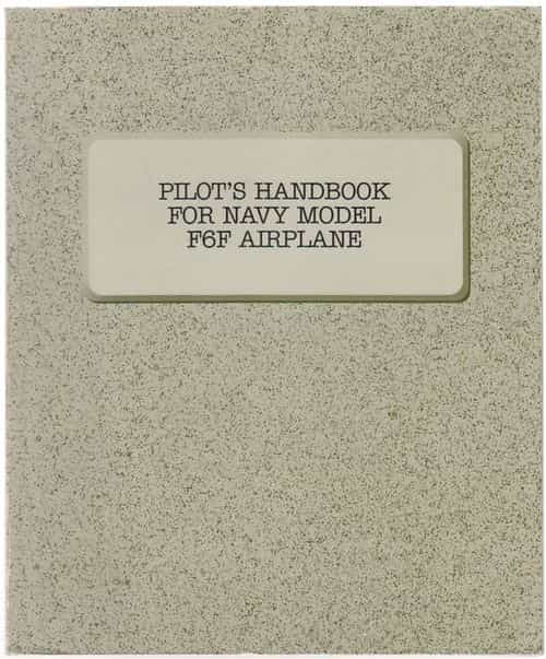 Pilot's handbook for navy model F6F airplane