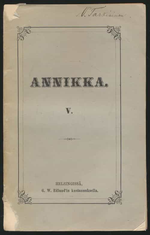 Annikka taikka suomennoksia kauniista kirjallisuudesta V.