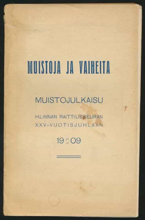 Muistoja ja vaiheita muistojulkaisu
