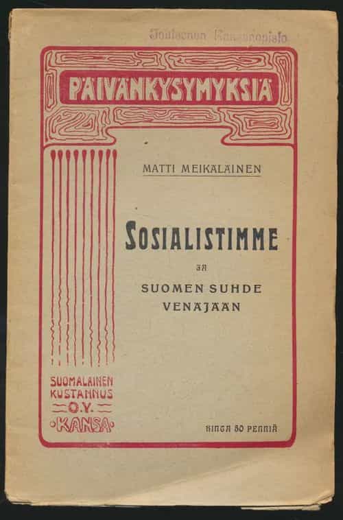 Sosialistimme ja suomen suhde venäjään