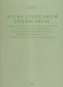 Atlas Linguarum Fennicarum - Alfe 2 - Itämerensuomalainen kielikartasto, Läänemeresoome keeleatlas, Ostseefinnischer sprachatlas