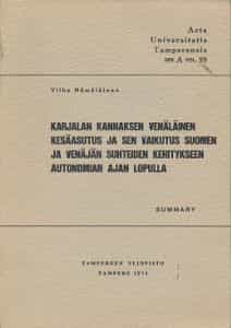 Karjalan kannaksen venäläinen kesäasutus ja sen vaikutus Suomen ja Venäjän suhteiden kehitykseen autonomian ajan lopulla