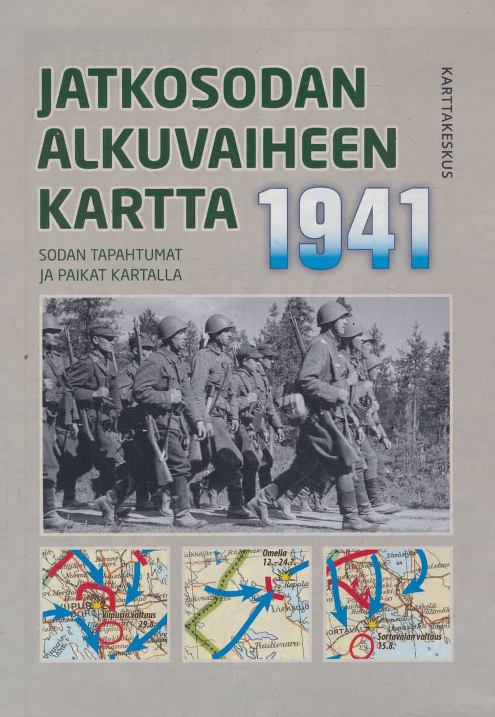 Jatkosodan alkuvaiheen kartta 1941 - Sodan tapahtumat ja paikat kartalla