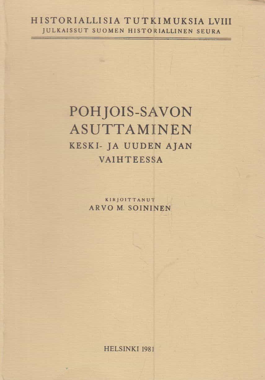 Pohjois-Savon asuttaminen keski-ja uuden ajan vaihteessa