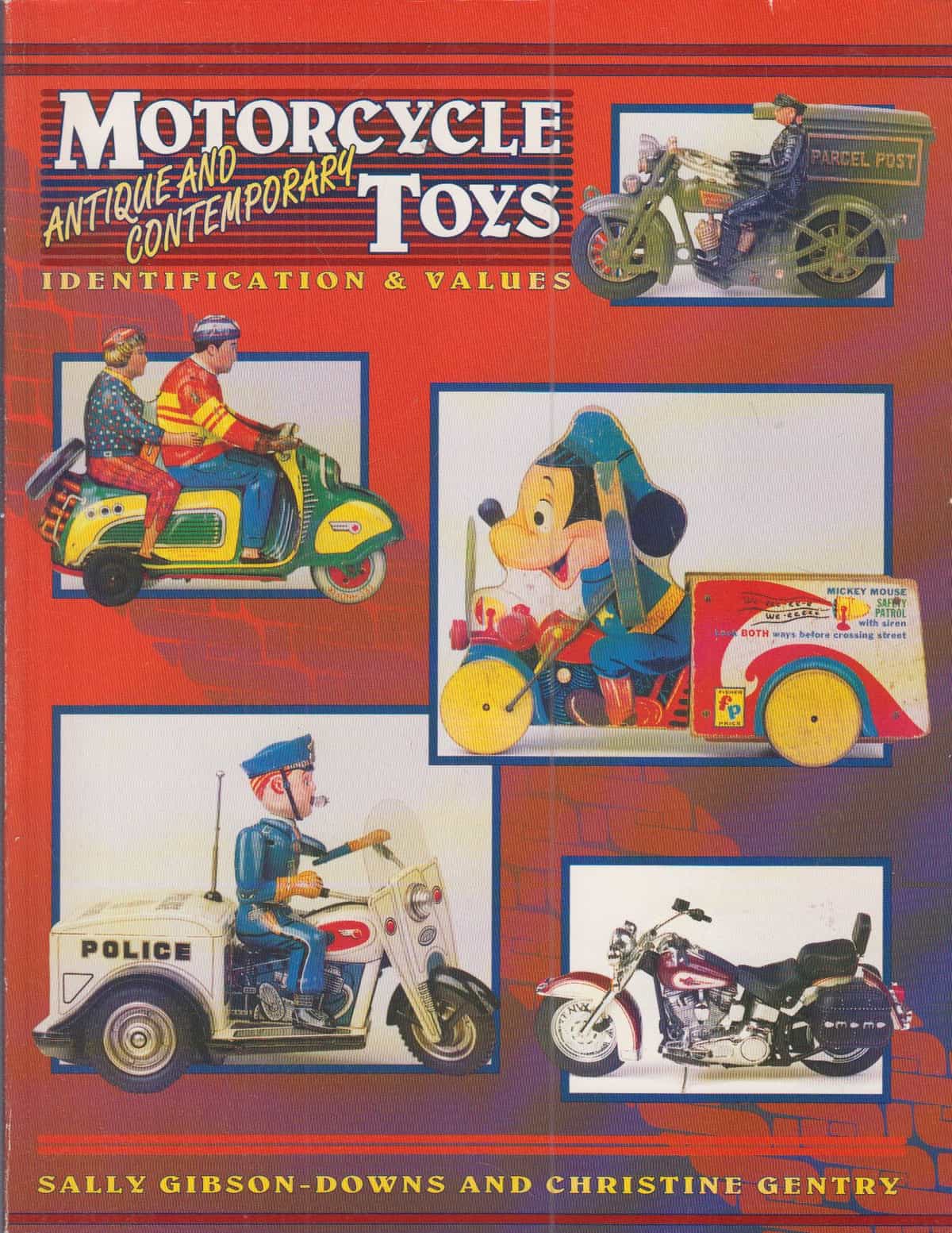 Antique and contemporary motorcycle toys