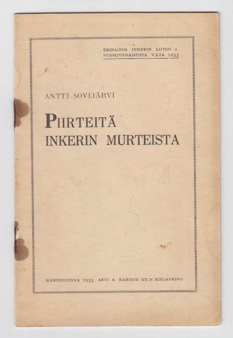 Piirteitä Inkerin murteista