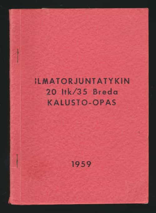 Ilmatorjuntatykin 20 itk/35 Breda kalusto-opas