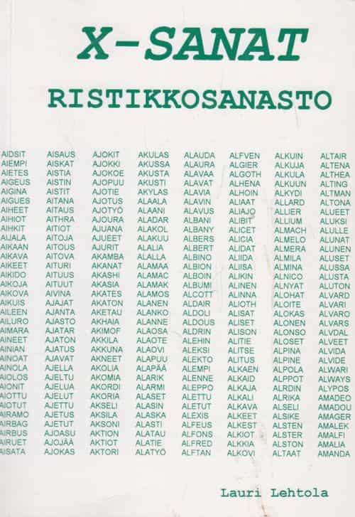 X-sanat Ristikkosanasto
