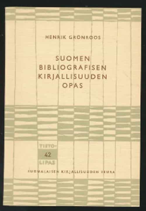 Suomen bibliograaffisen kirjallisuuden opas (Tietolipas 42)